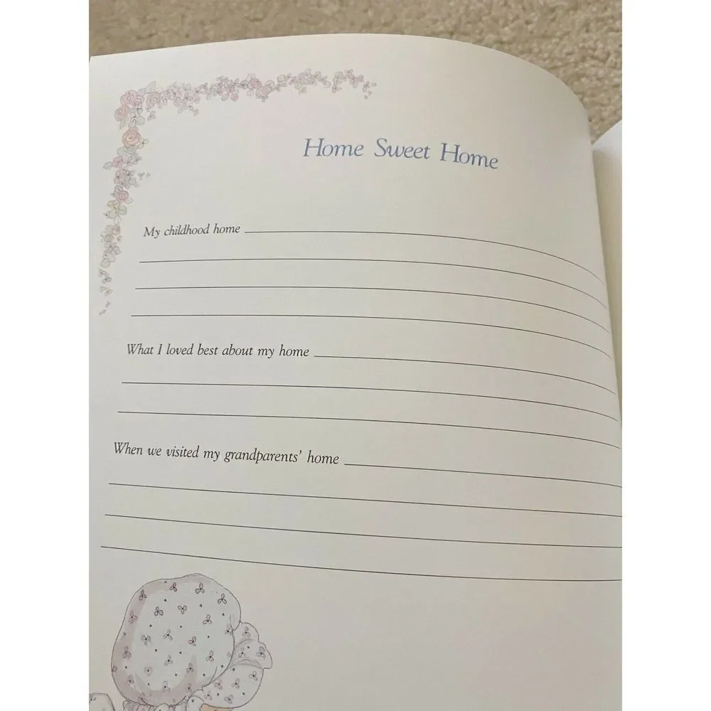 Precious Moments Grandmothers Journal Keepsake Book NEW 1990 Family History